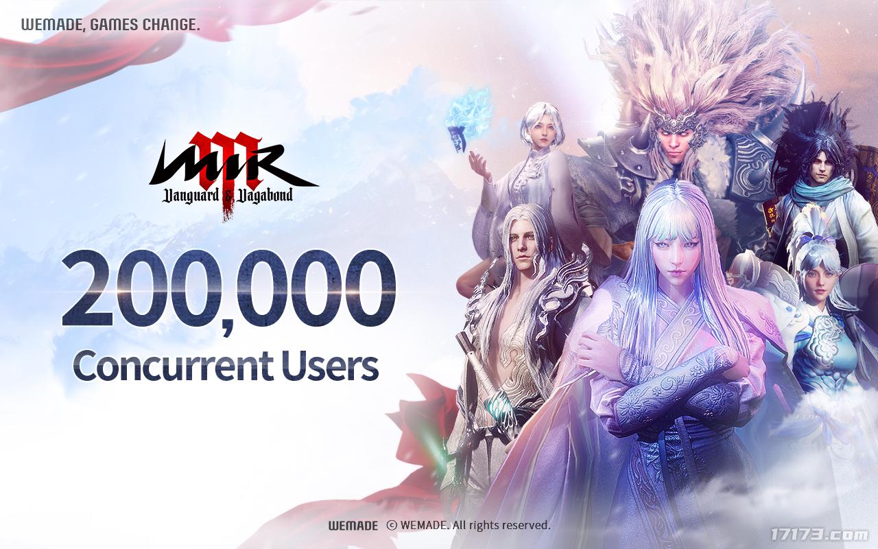 《传奇M》全球版同时在线人数突破20万人 亚洲服务器占了半数以上