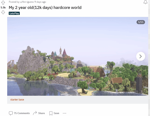 真·硬核！《我的世界》玩家在硬核模式下存活1.2万天