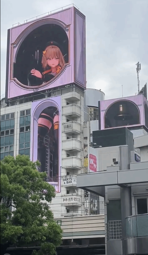 阿妮斯可爱捏！《Nikke：胜利女神》3D广告现身涩谷